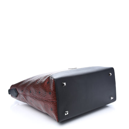 MCM Metallic Visetos Spot Medium Hobo Bag Scooter Red 4 of 8