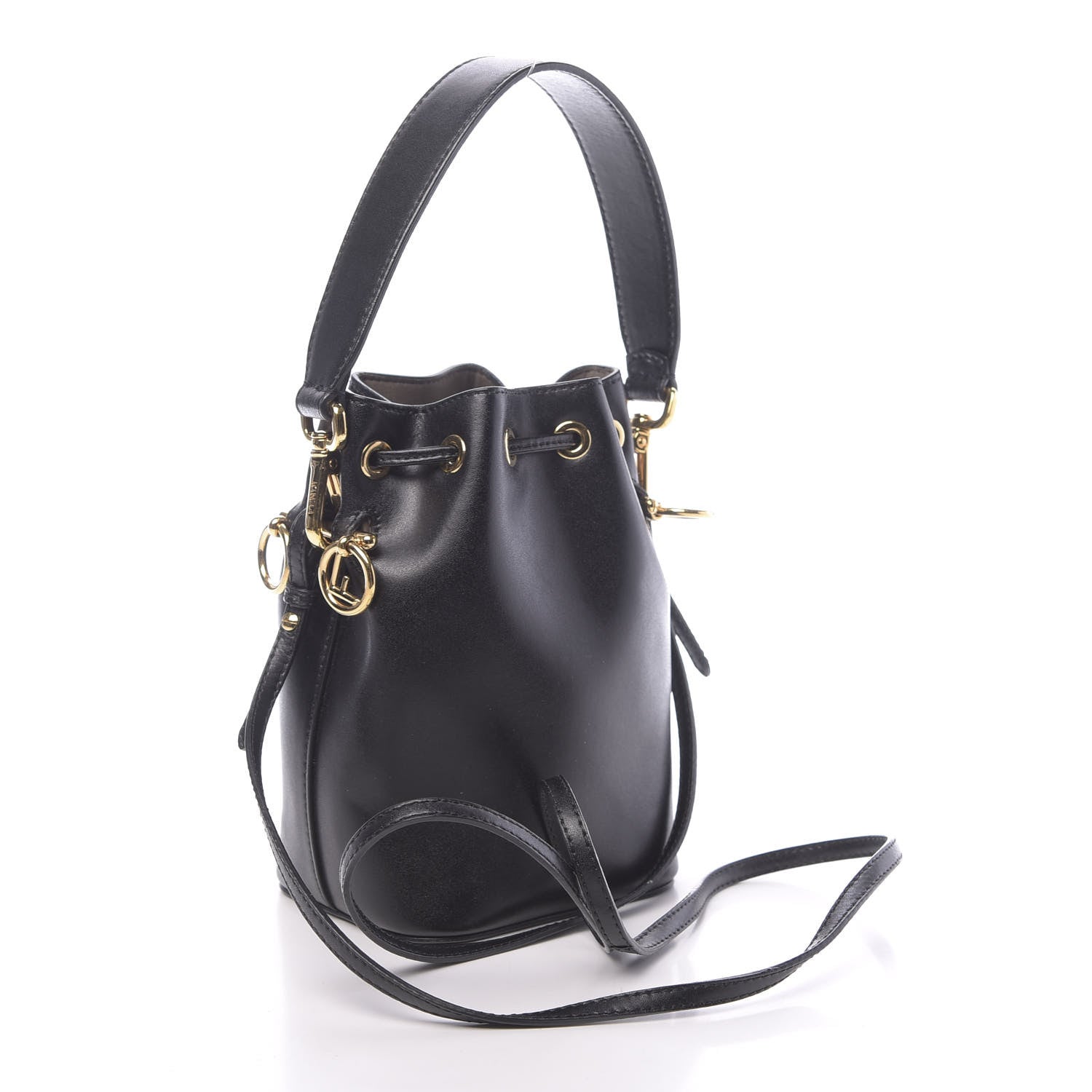 Fendi Vitello Liberty Lucido F is Fendi Mini Mon Tresor Bucket Bag Black 3 of 10