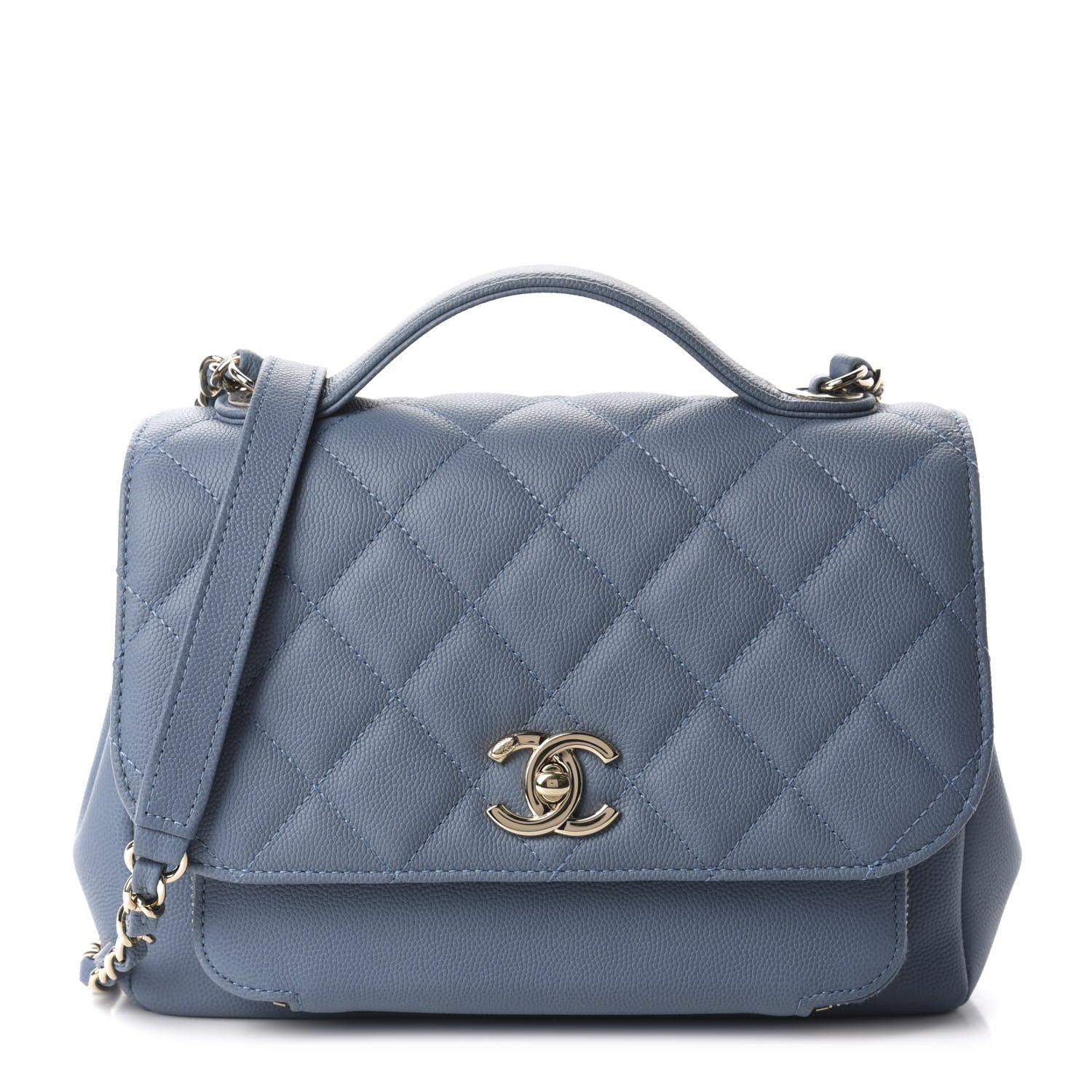 Chanel Caviar Quilted Medium Business Affinity Flap Blue 1 of 11