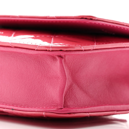 Chanel Patent Calfskin Quilted Wallet On Chain WOC Pink 11 of 12
