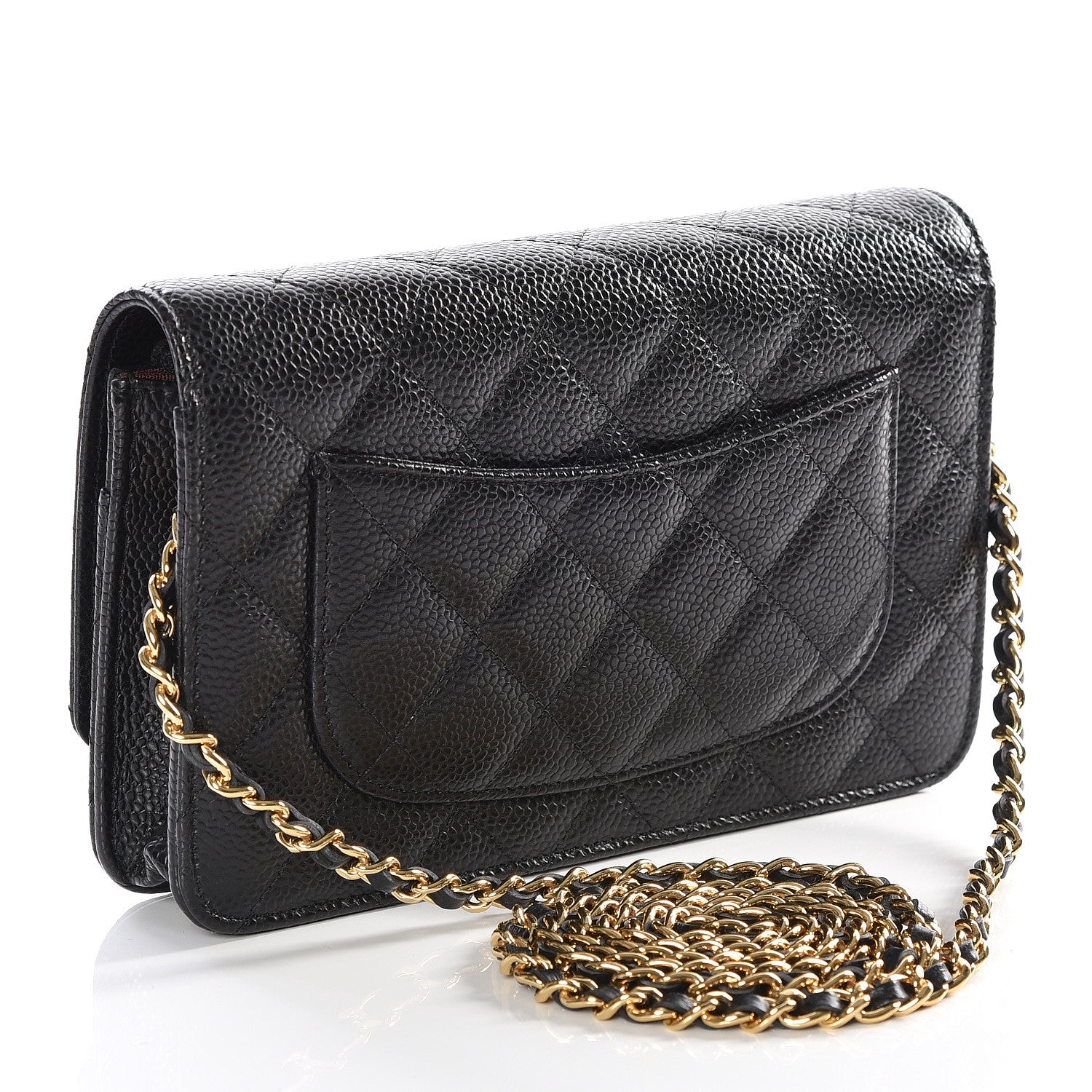 Chanel Caviar Quilted Wallet On Chain WOC Black 2 of 11