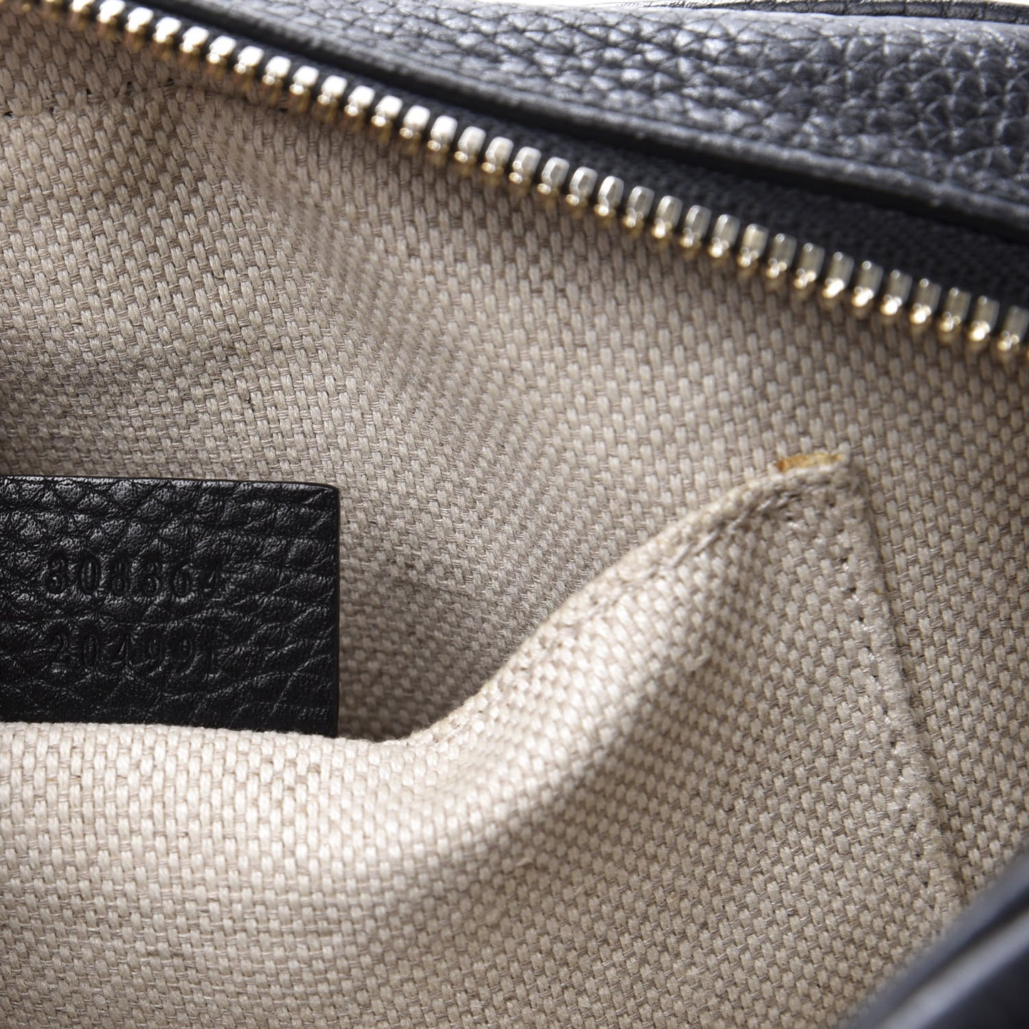 Pebbled Calfskin Small Soho Disco Bag Black