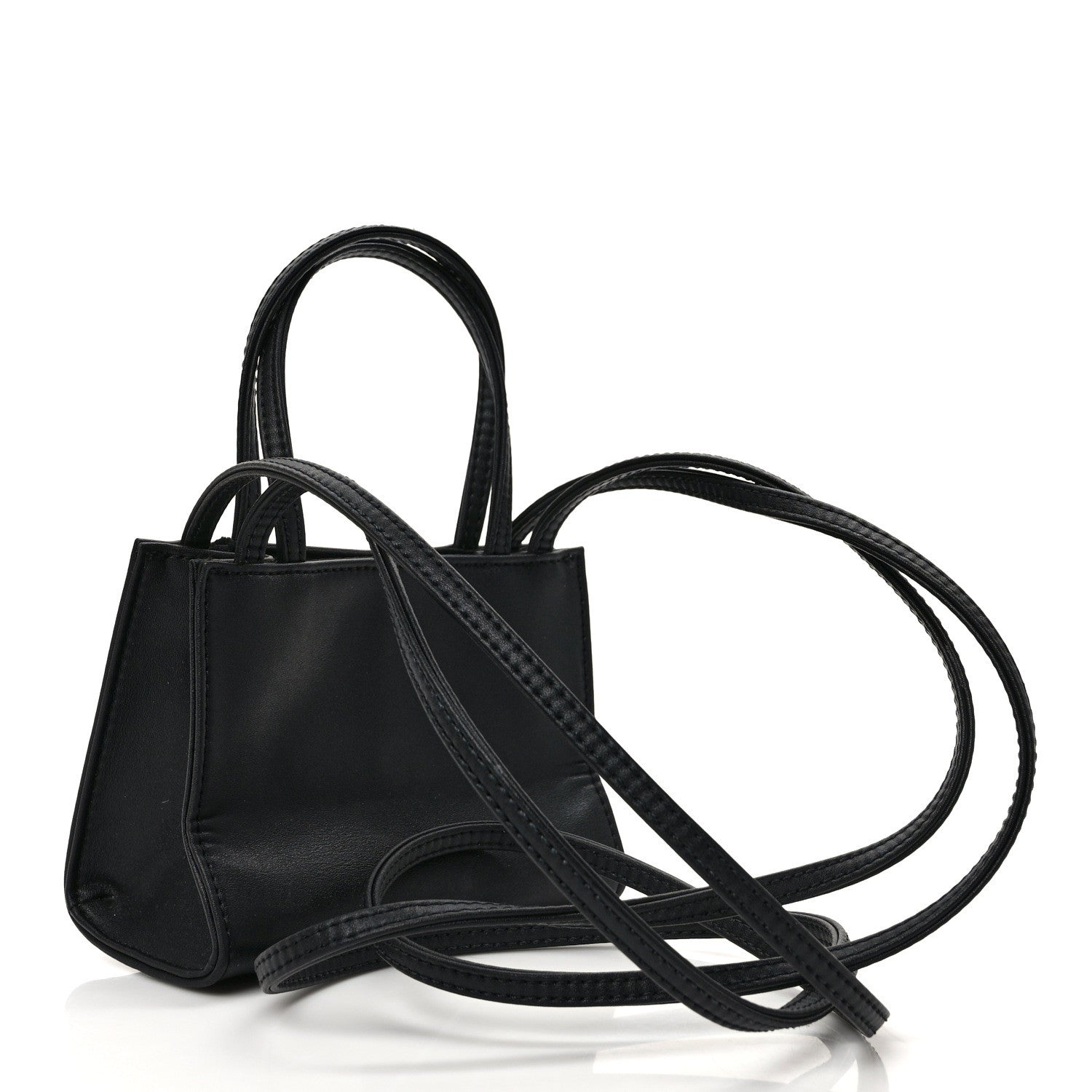 Telfar Vegan Leather Small Shopping Bag Black 3 of 9