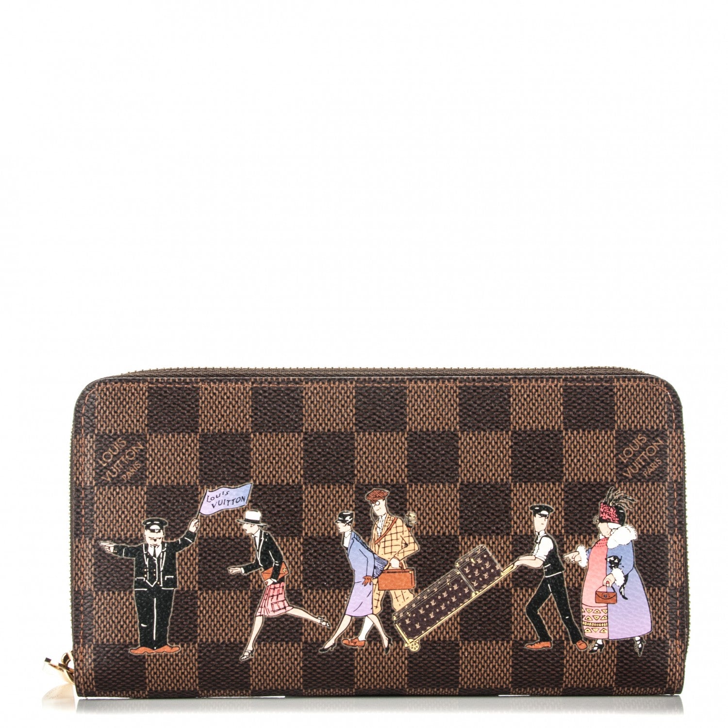 Louis Vuitton Damier Ebene Illustre Zippy Wallet Violet 1 of 7