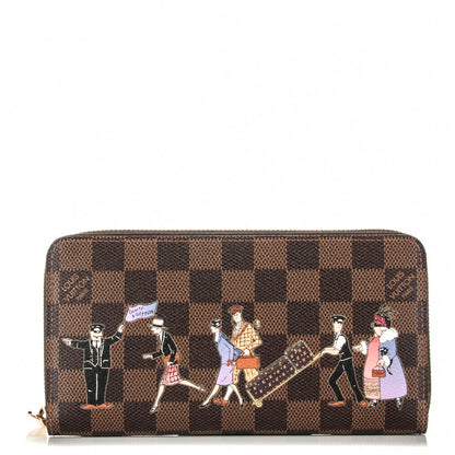 Louis Vuitton Damier Ebene Illustre Zippy Wallet Violet 1 of 7