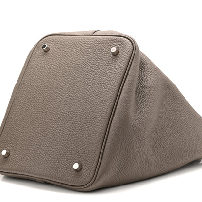 Hermes Taurillon Clemence Picotin Lock 22 MM Etain 10 of 10