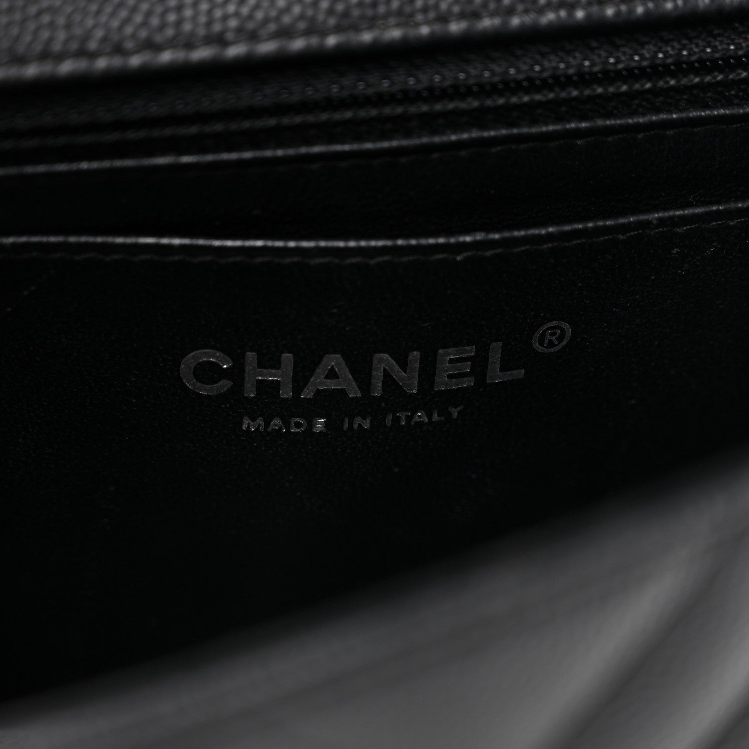 Chanel Caviar Chevron Quilted Mini Rectangular Flap Black 6 of 10