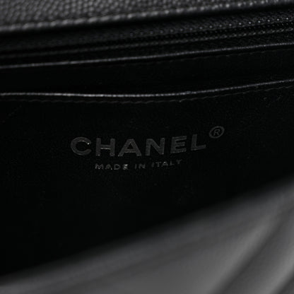 Chanel Caviar Chevron Quilted Mini Rectangular Flap Black 6 of 10