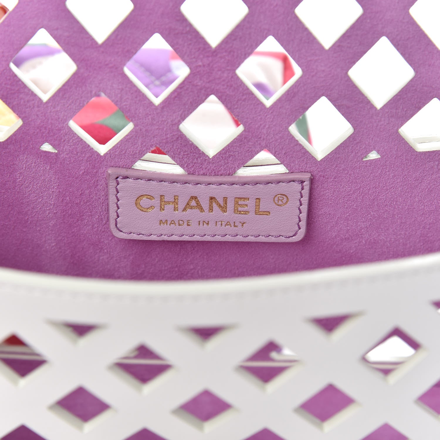 Chanel Lambskin Small Sea Through Flap White Multicolor 8 of 12
