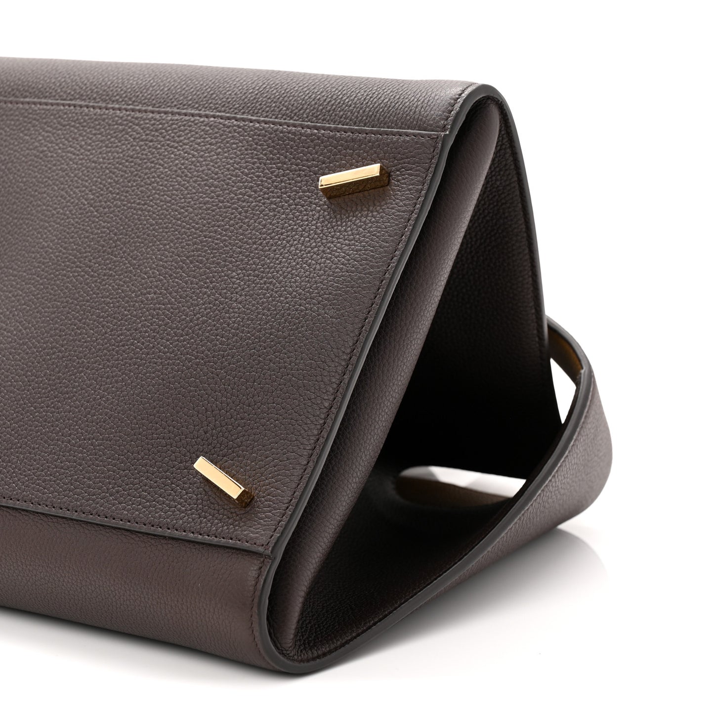 Hammered Calfskin Medium Hug Bag Testa Di Moro Burnt Ocher