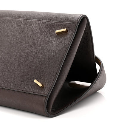 Salvatore Ferragamo Hammered Calfskin Medium Hug Bag Testa Di Moro Burnt Ocher 10 of 10