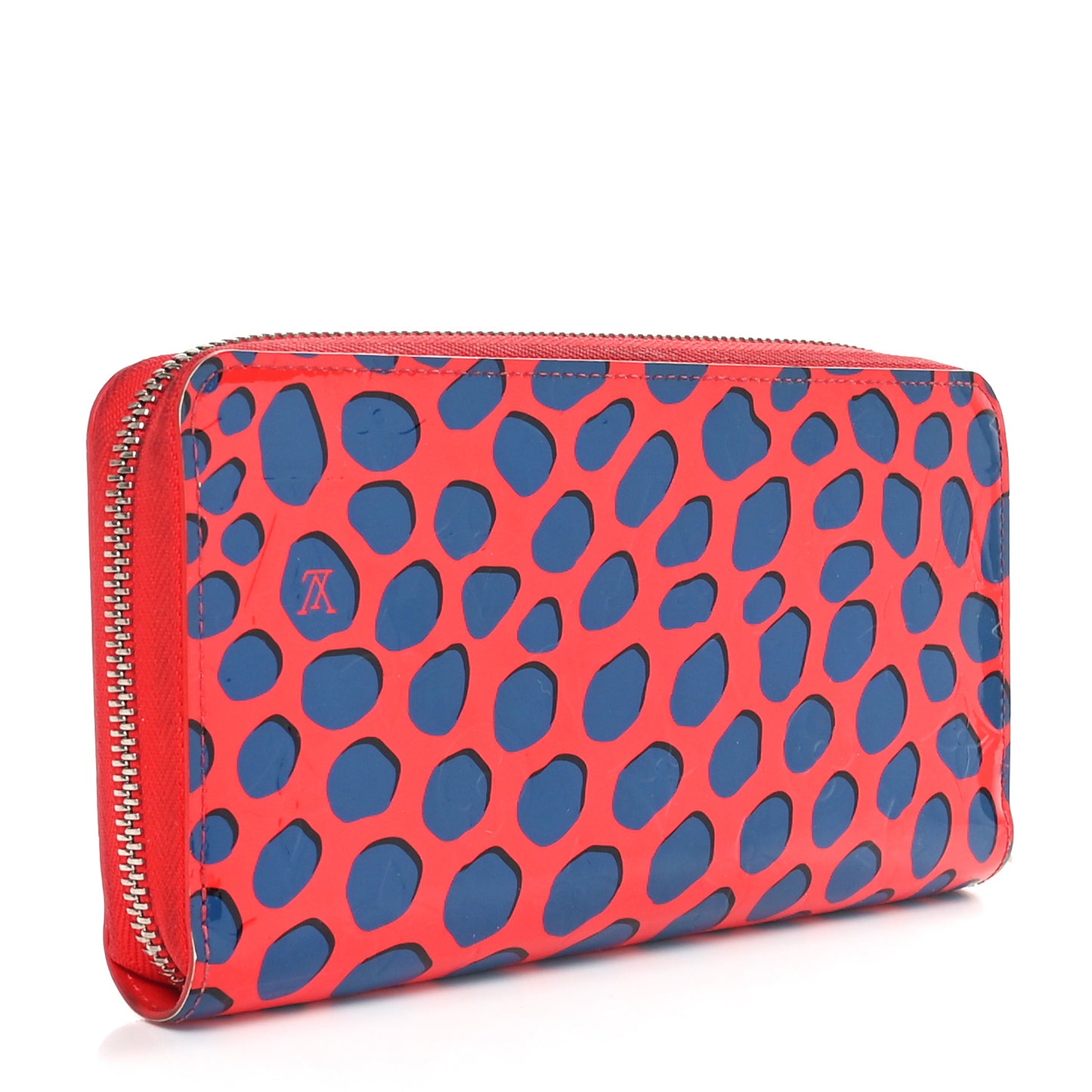 Vernis Jungle Dots Zippy Wallet Coquelicot Denim
