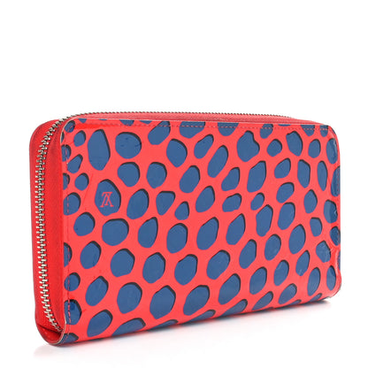 Louis Vuitton Vernis Jungle Dots Zippy Wallet Coquelicot Denim 3 of 10