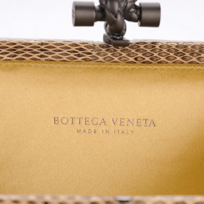 Bottega Veneta Satin Intreccio Impero Ayers Knot Clutch Banane 6 of 6