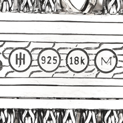 John Hardy X Adwoa Aboah 18K Yellow Gold Sterling Silver Tourmaline Hematite Pyrite Multi Row Bracelet 4 of 4