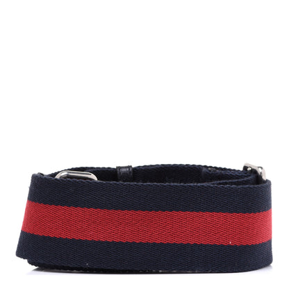 Gucci Canvas Web Shoulder Strap Navy Red 2 of 4
