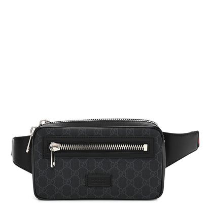 Gucci Soft GG Supreme Monogram Web Belt Bag Black Grey 1 of 11