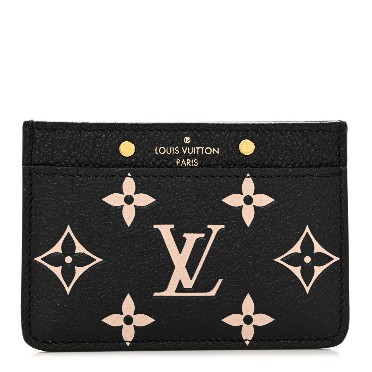 Empreinte Card Holder Black Beige