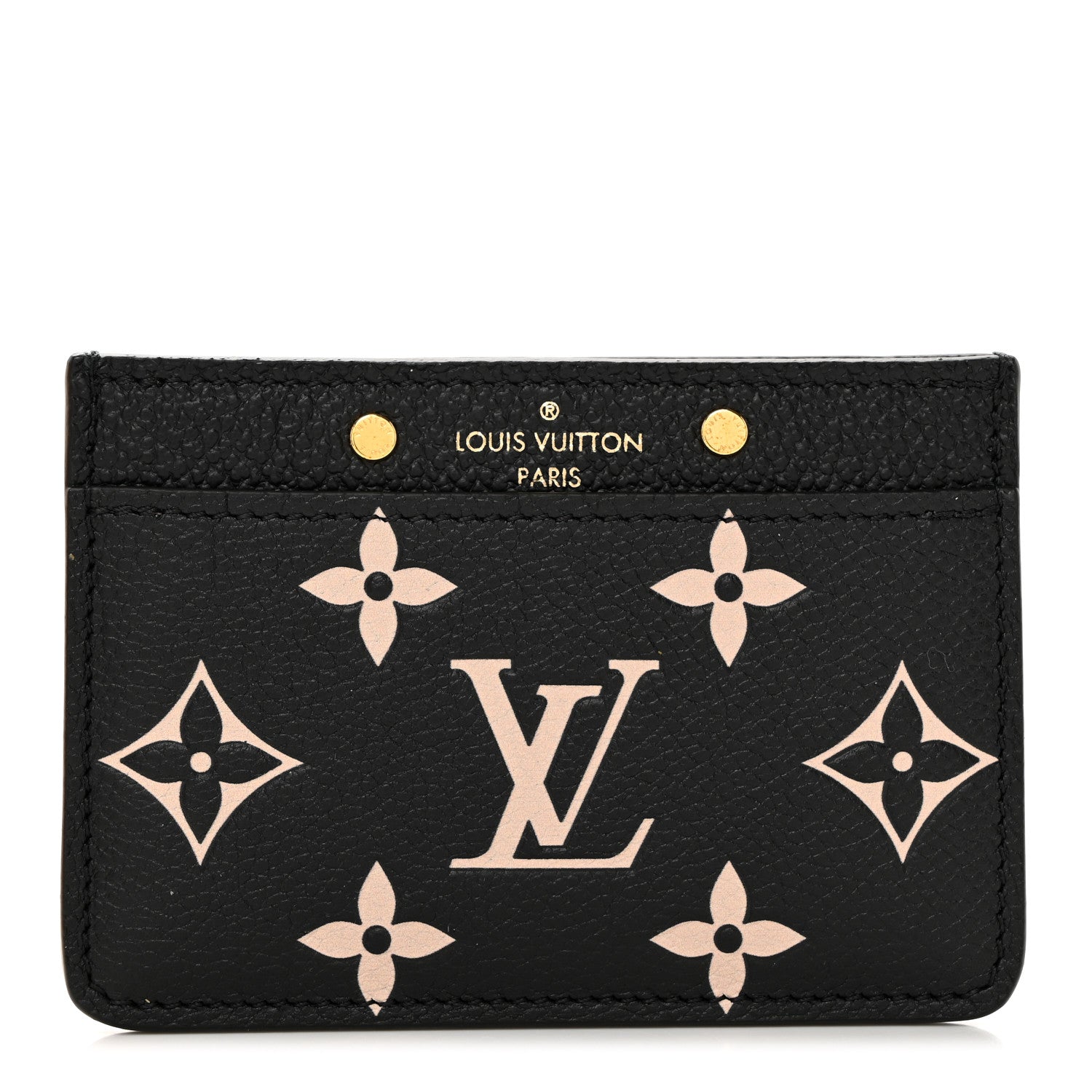 Louis Vuitton Empreinte Card Holder Black Beige 1 of 7