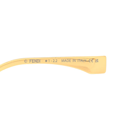 Fendi Acetate Metal Fendigraphy Shield Sunglasses FE 40067U Brown Gold 5 of 7