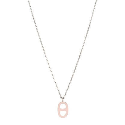 Hermes Laquered Iliade Pendant Necklace Pink 1 of 6