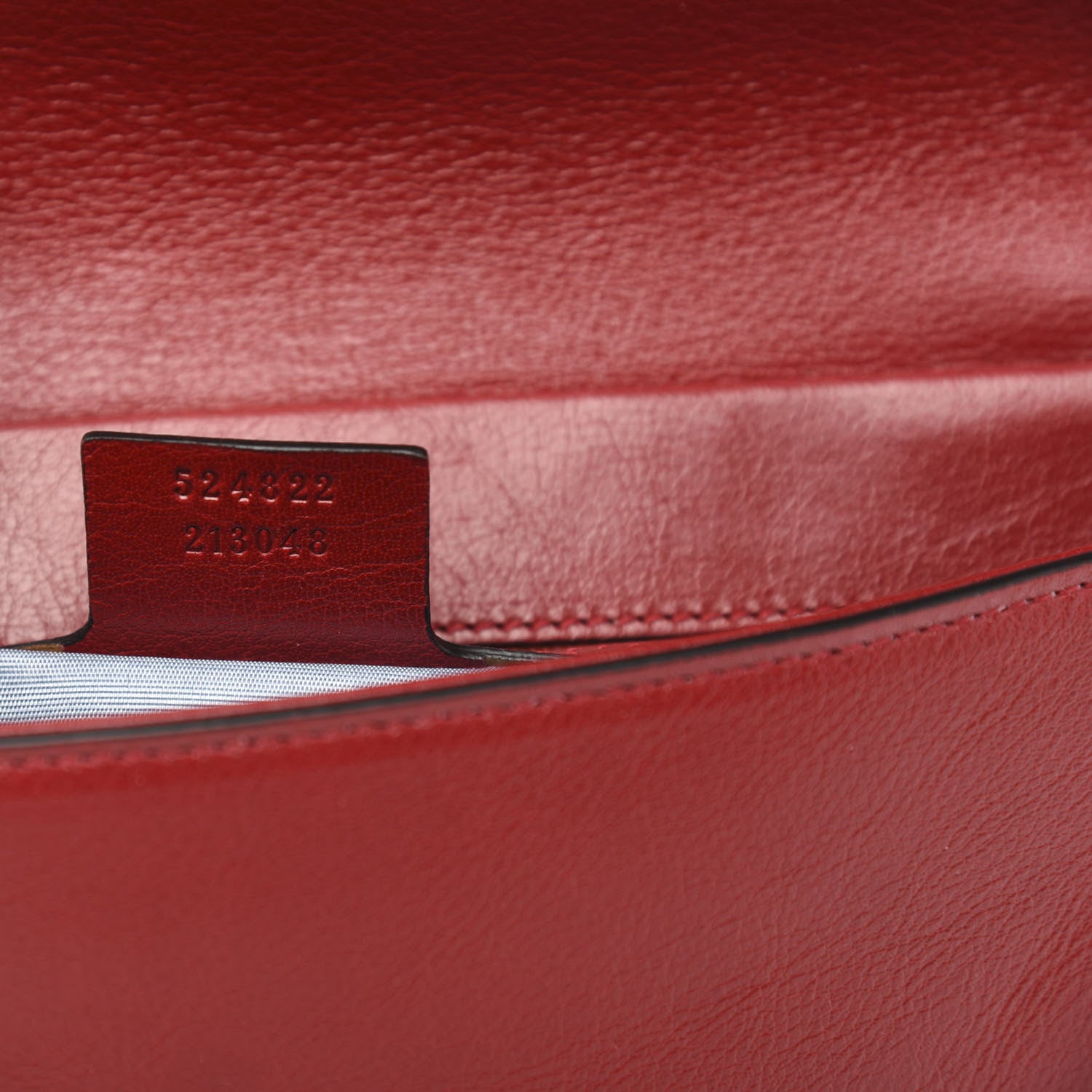 Gucci Calfskin Diagonal GG Medium Thiara Double Envelope Shoulder Bag Black Red 8 of 11