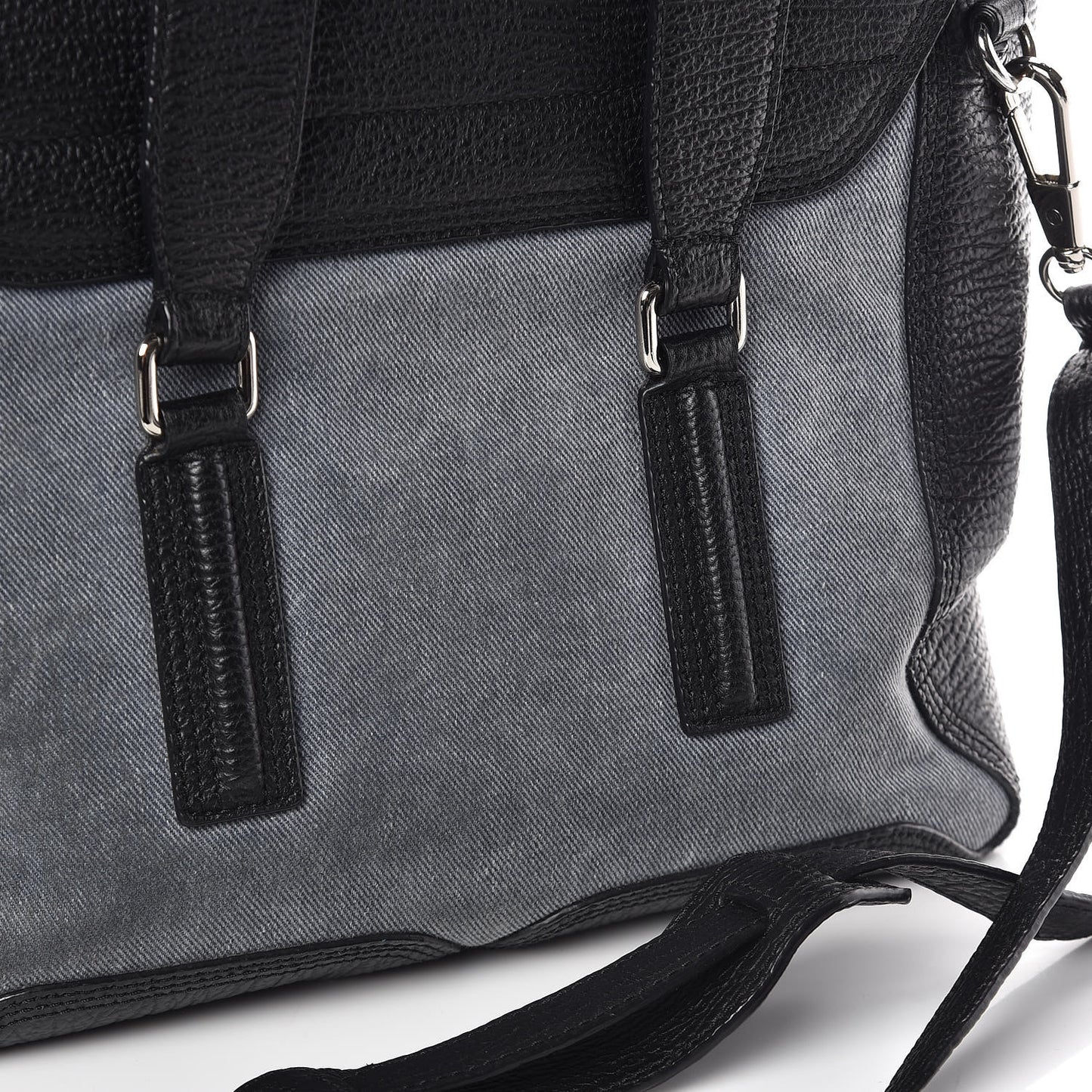 3.1 Textured Calfskin Denim Medium Pashli Satchel