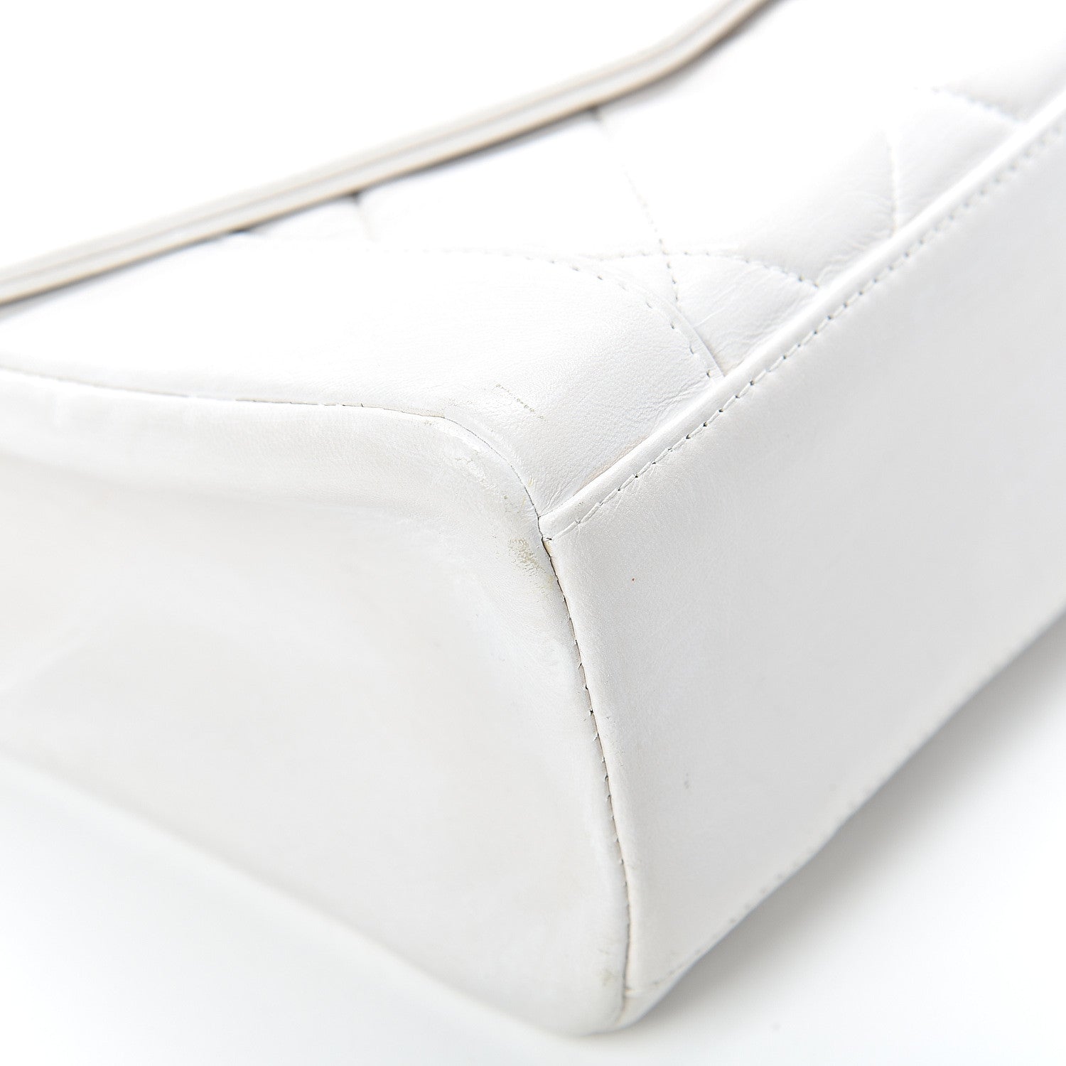 Chanel Lambskin Quilted Medium Single Flap White 10 of 18