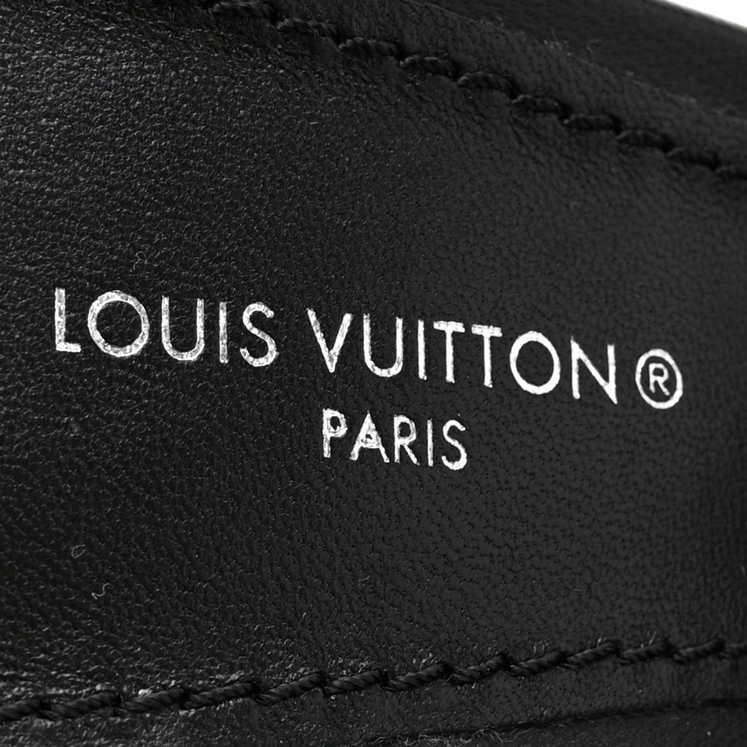 Louis Vuitton Lambskin Embossed Monogram Revival High Heel Mules 38 Black 7 of 12