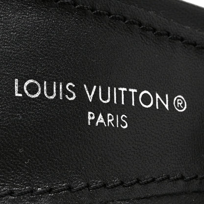 Louis Vuitton Lambskin Embossed Monogram Revival High Heel Mules 38 Black 7 of 12