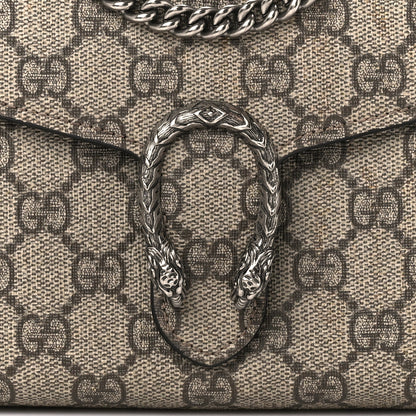 Gucci GG Supreme Monogram Mini Dionysus Chain Wallet Beige Black 8 of 14