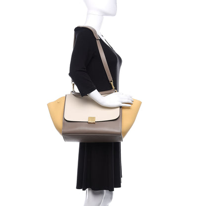 Celine Smooth Calfskin Medium Tri-Color Trapeze Butter 2 of 10