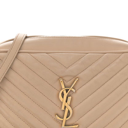 Saint Laurent Calfskin Matelasse Monogram Lou Camera Bag Dark Beige 8 of 17