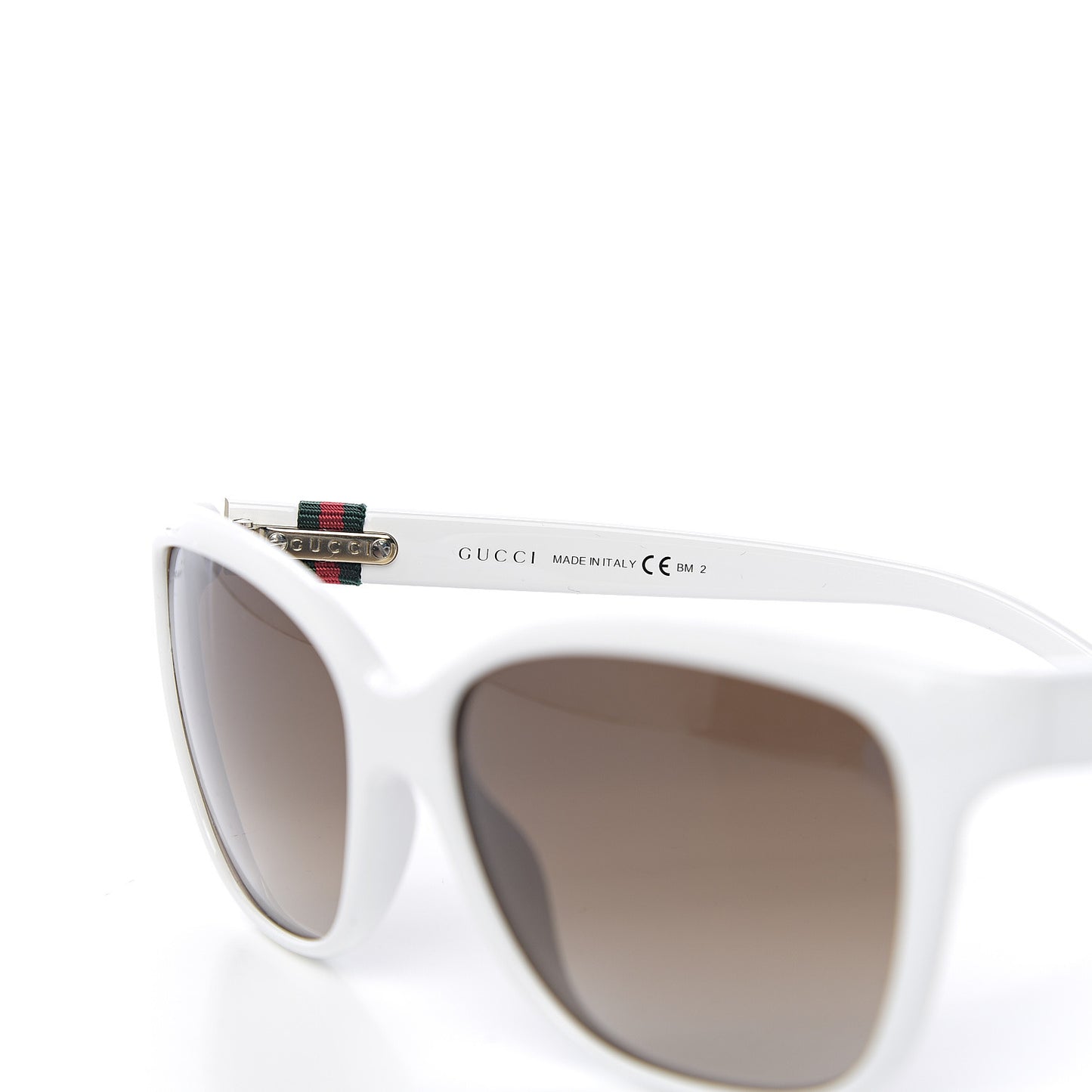 Round Frame Web Sunglasses GG3645S White
