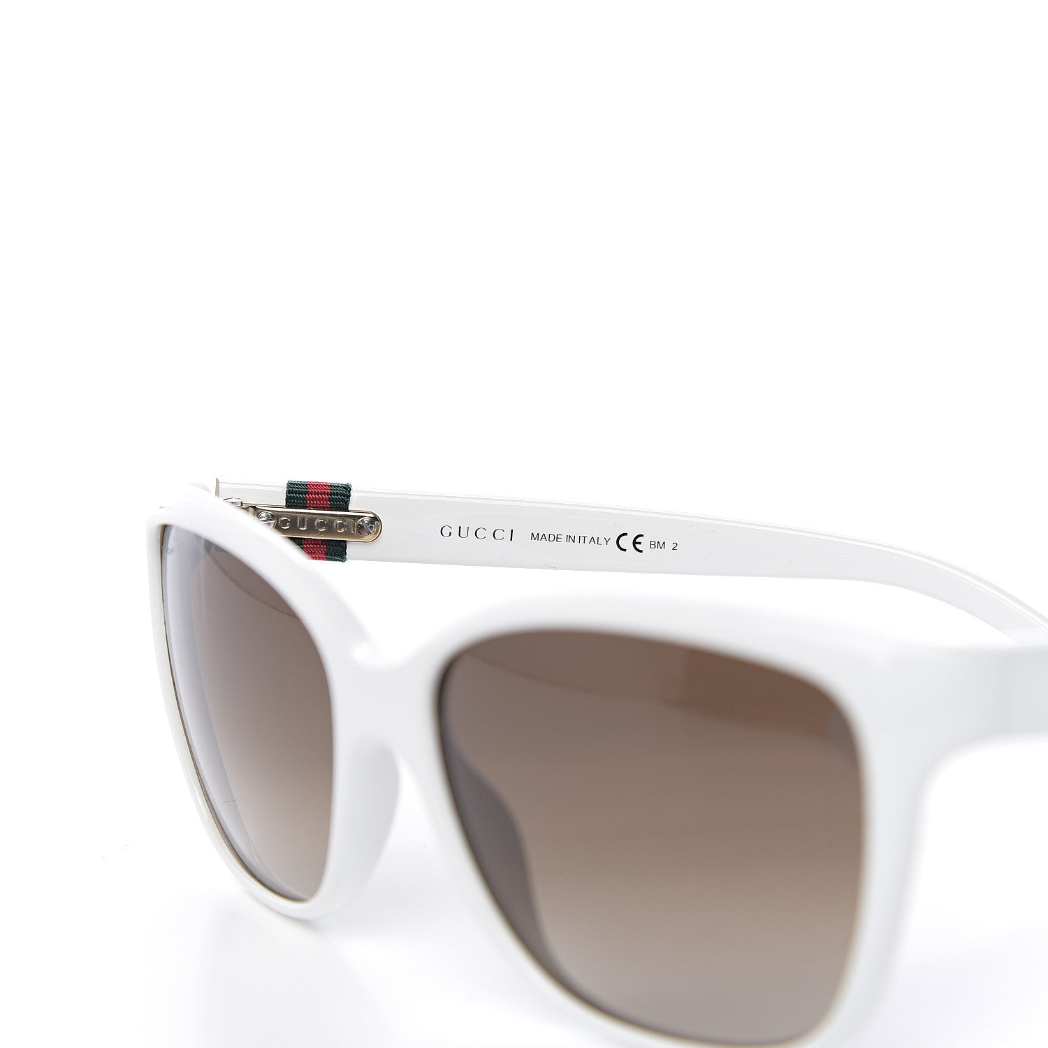 Gucci Round Frame Web Sunglasses GG3645S White 6 of 8