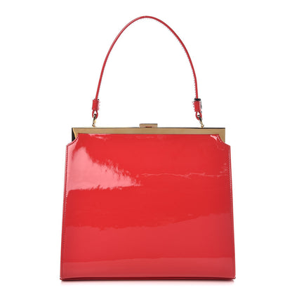Mansur Gavriel Patent Calfskin Elegant Top Handle Bag Flamma 1 of 6