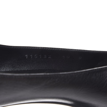 Gucci Calfskin Interlocking GG Web Mid Heel Pumps 10 Black 9 of 12