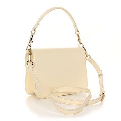 Valentino Garavani Calfskin Enamel VLogo Loco Flap Shoulder Bag Ivory 3 of 10