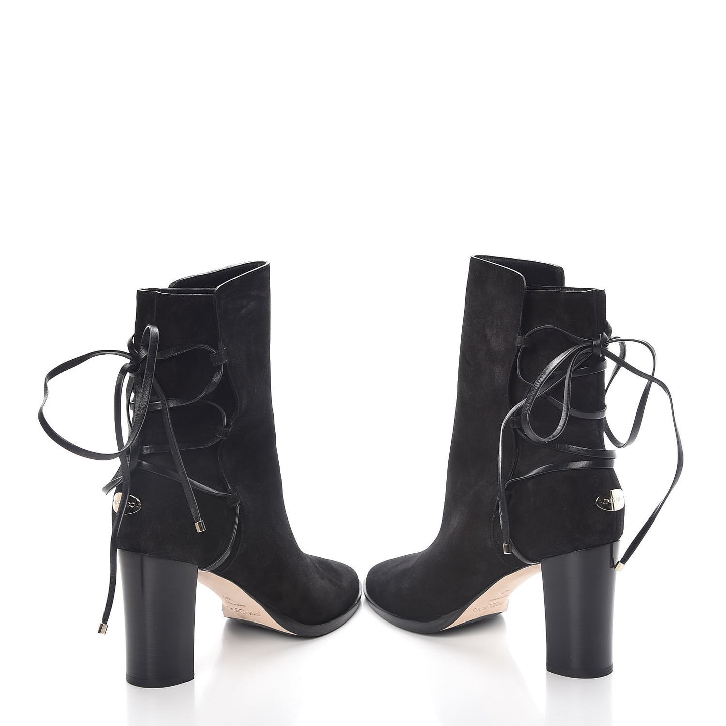 JIMMY CHOO Suede Hampton 80 Boots 40 Black