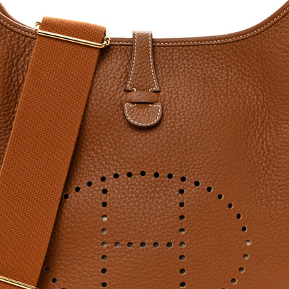 Hermes Taurillon Clemence Evelyne III PM  Gold 8 of 11