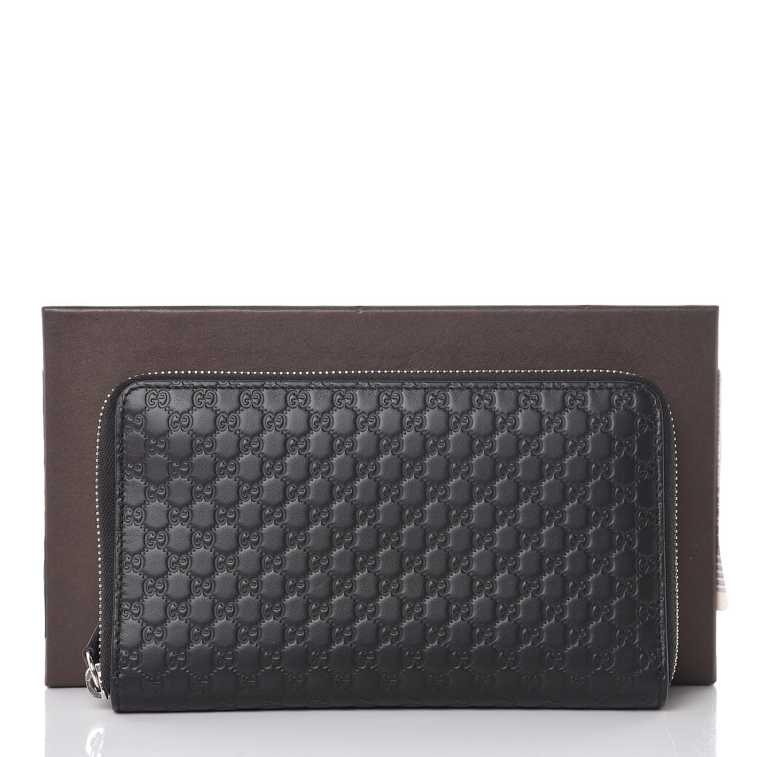 Gucci Microguccissima Large Zip Around Organizer Wallet Black 7 of 7