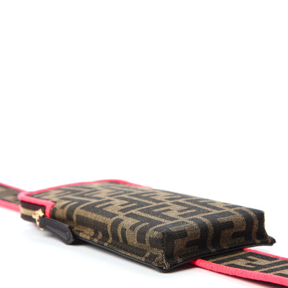 Fendi Fabric Jacquard FF 1974 Cell Pocket Strap You Tobacco Moro Pink 3 of 8