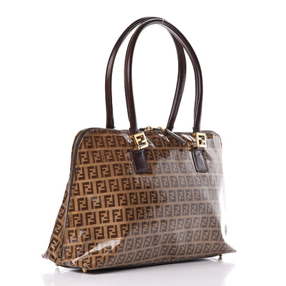Fendi Vinyl Zucchino Shoulder Bag Tobacco 3 of 13