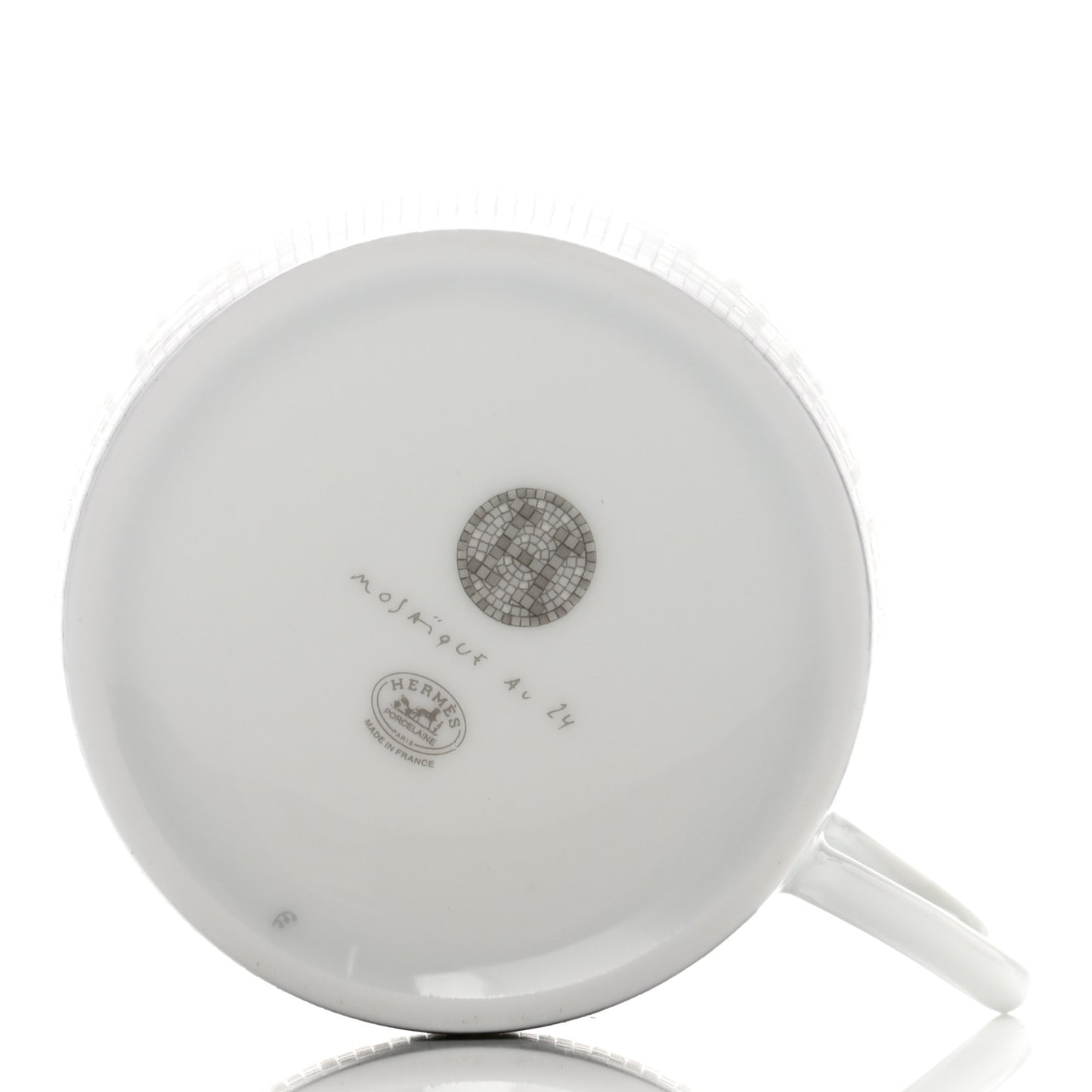 Porcelain Mosaique Au 24 Platine Tea Cup And Saucer Set Of 2 Platinum