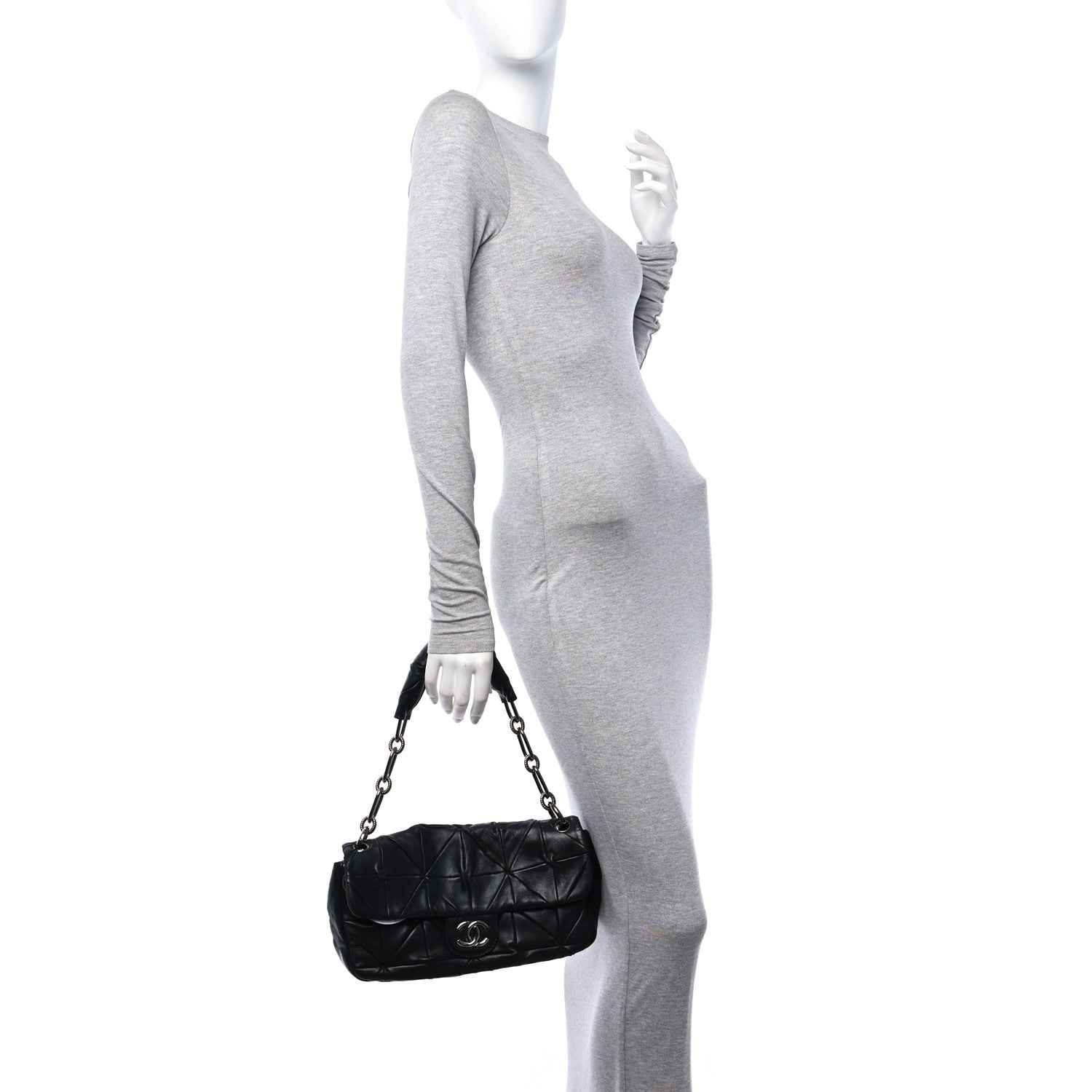 Chanel Lambskin Quilted Soft Squares Origami Flap Black 2 of 10
