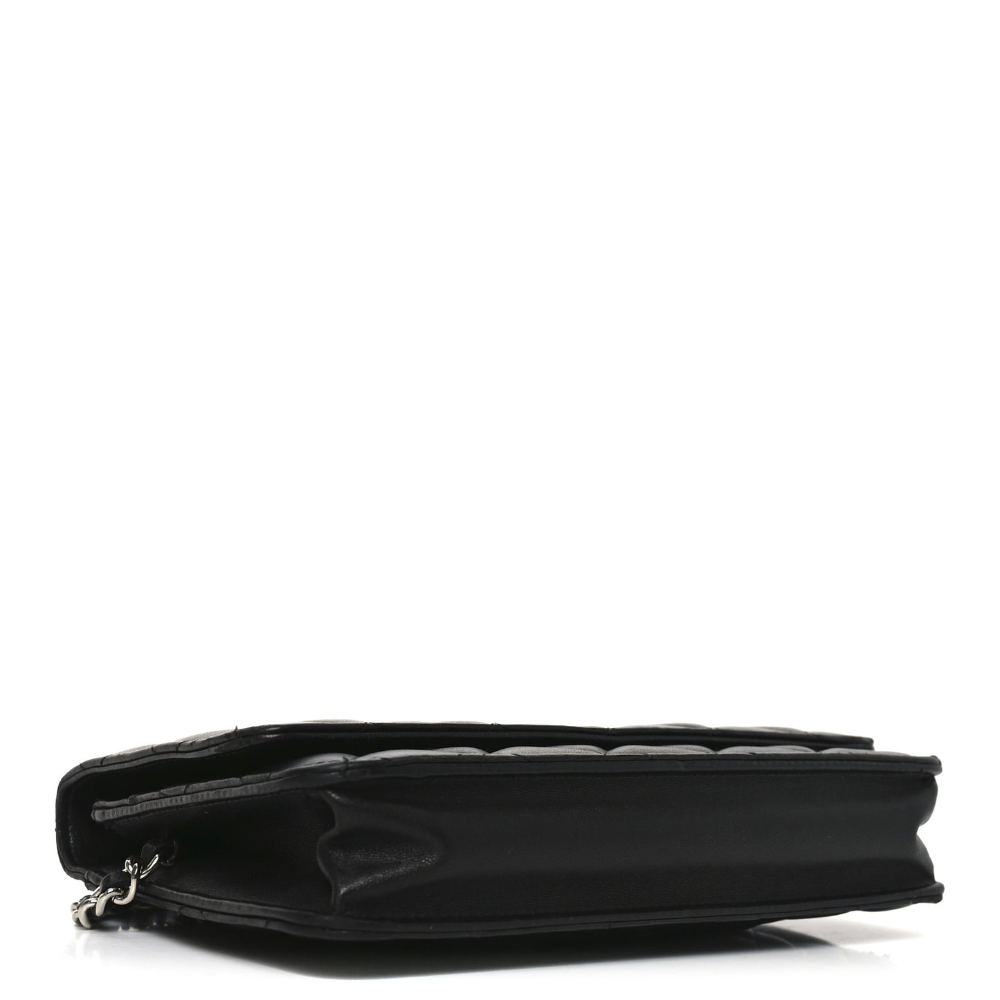 Lambskin Quilted Wallet On Chain WOC Black