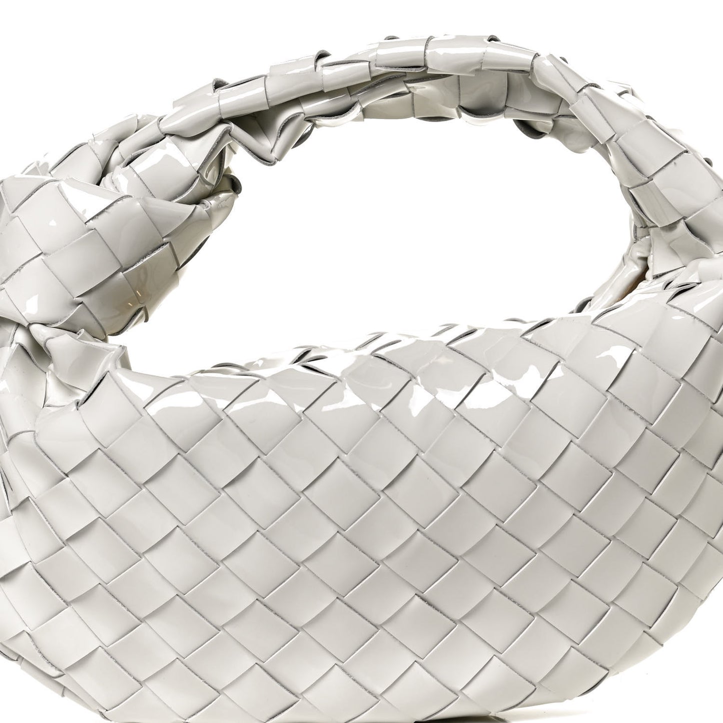 Patent Nappa Intrecciato Mini Jodie White