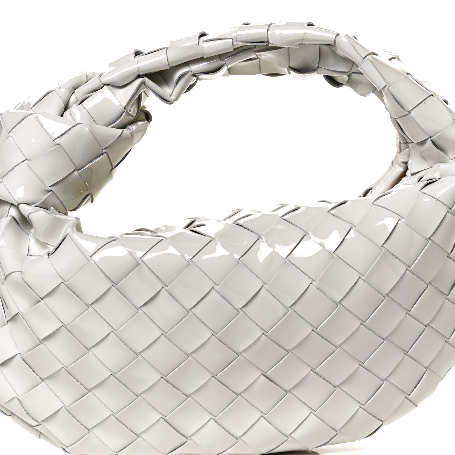 Bottega Veneta Patent Nappa Intrecciato Mini Jodie White 7 of 9