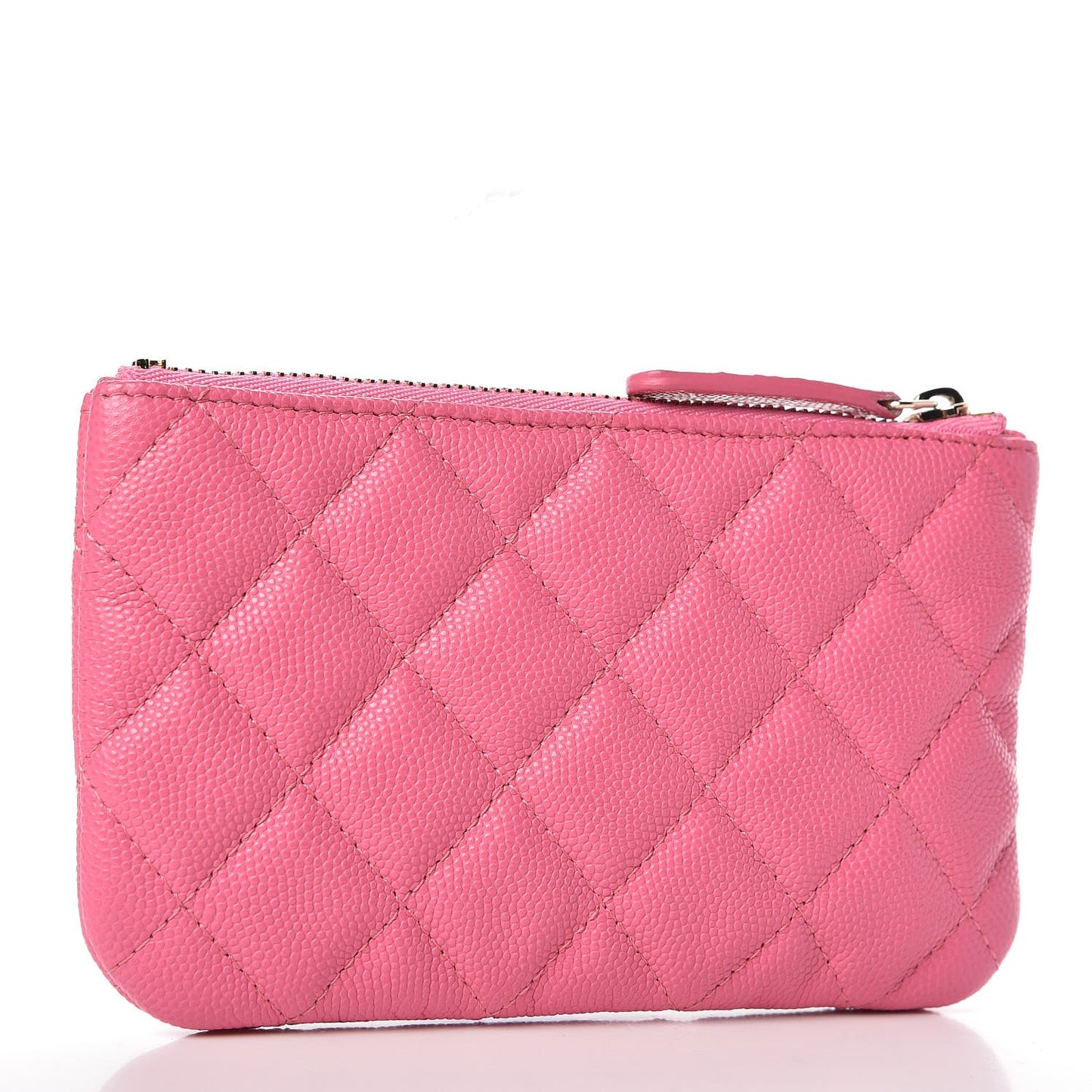Caviar Quilted Small Cosmetic Case Pink