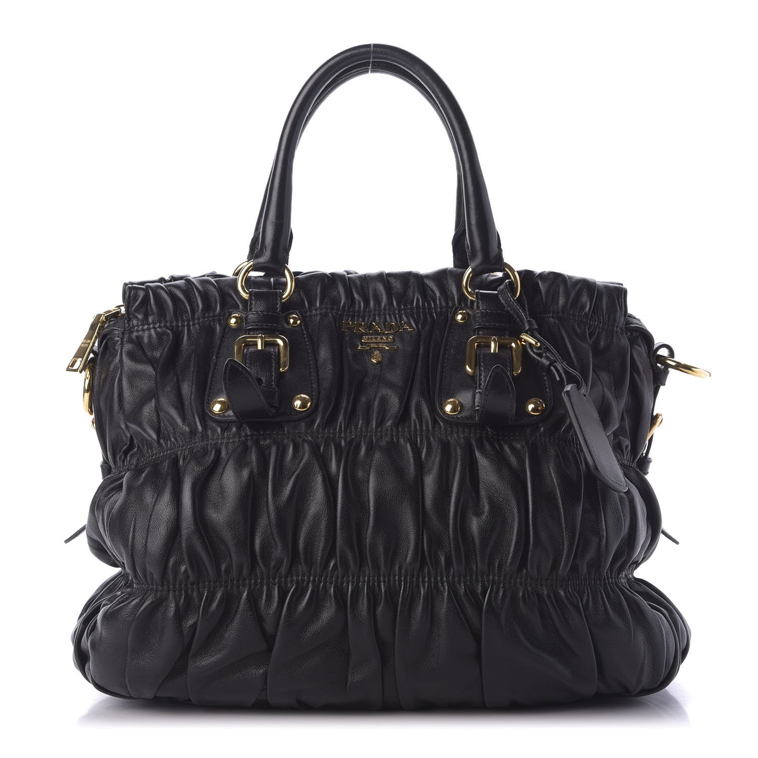 Prada Nappa Gaufre Tote Black 1 of 9